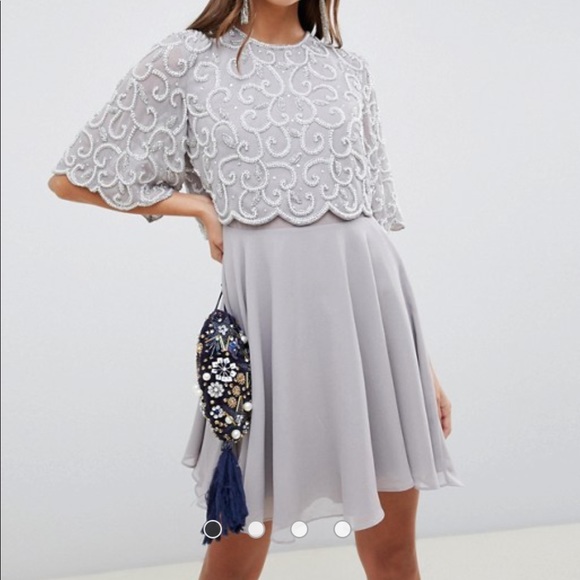 ASOS Pearl Mini Dress - size 4 - Picture 2 of 9